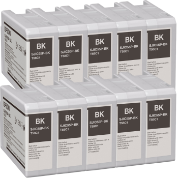 Epson D6000/D6500 Tintenkartuschen Schwarz 10er Set